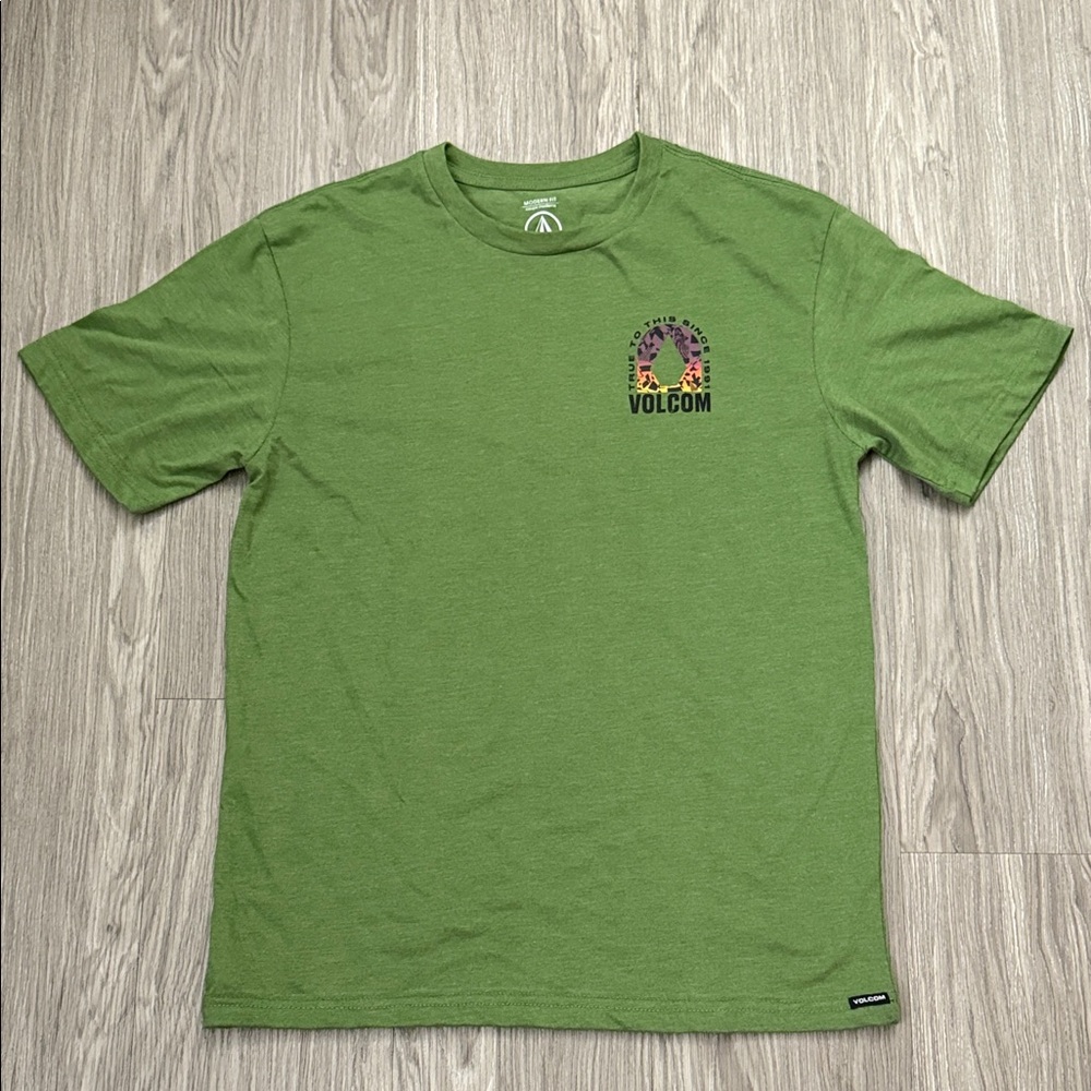 Volcom Big Boys Filler Up Short Sleeve
Tee Green Size XL